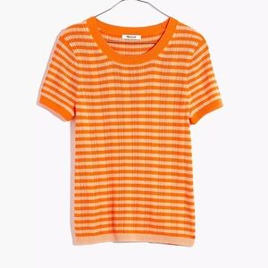 Madewell Ringer Sweater Tee in Neon Stripe